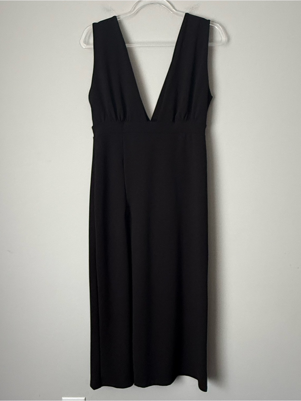 Nasty Gal Black Sleeveless V-Neck Maxi Dress